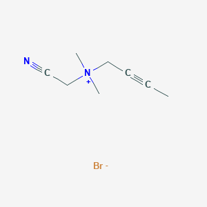 molecular formula C8H13BrN2 B14519657 N-(Cyanomethyl)-N,N-dimethylbut-2-yn-1-aminium bromide CAS No. 62737-42-2