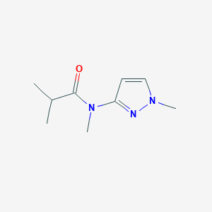molecular formula C9H15N3O B14519663 N,2-Dimethyl-N-(1-methyl-1H-pyrazol-3-yl)propanamide CAS No. 62399-78-4