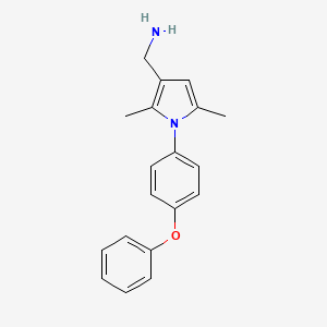 molecular formula C19H20N2O B1451967 [2,5-Dimethyl-1-(4-phenoxyphenyl)pyrrol-3-yl]methanamine CAS No. 1177306-77-2