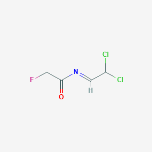 molecular formula C4H4Cl2FNO B14519675 N-[(1E)-2,2-Dichloroethylidene]-2-fluoroacetamide CAS No. 62634-40-6