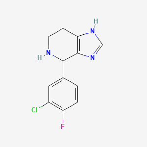 molecular formula C12H11ClFN3 B1451971 4-(3-chloro-4-fluorophenyl)-4,5,6,7-tetrahydro-3H-imidazo[4,5-c]pyridine CAS No. 1189749-85-6