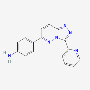 [4-(3-Pyridin-2-yl[1,2,4]triazolo[4,3-b]pyridazin-6-yl)phenyl]amine