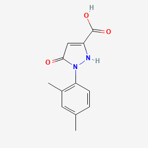 molecular formula C12H12N2O3 B1451973 1-(2,4-dimethylphenyl)-5-oxo-2,5-dihydro-1H-pyrazole-3-carboxylic acid CAS No. 1204296-99-0