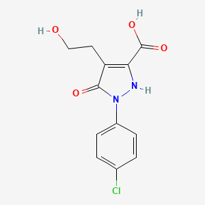 1-(4-chlorophenyl)-4-(2-hydroxyethyl)-5-oxo-2,5-dihydro-1H-pyrazole-3-carboxylic acid