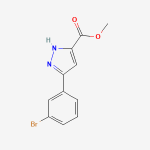 molecular formula C11H9BrN2O2 B1451983 methyl 3-(3-bromophenyl)-1H-pyrazole-5-carboxylate CAS No. 1148158-89-7