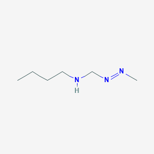 molecular formula C6H15N3 B14519831 N-{[(E)-Methyldiazenyl]methyl}butan-1-amine CAS No. 62655-34-9