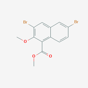 molecular formula C13H10Br2O3 B1451988 Methyl 3,6-dibromo-2-methoxy-1-naphthoate CAS No. 1198475-39-6