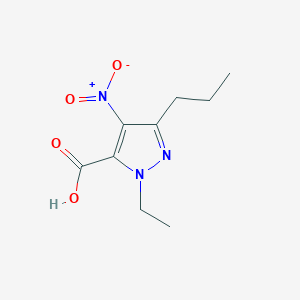 molecular formula C9H13N3O4 B145199 1-Ethyl-4-nitro-3-propyl-1H-pyrazole-5-carboxylic acid CAS No. 139756-17-5