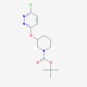 molecular formula C14H20ClN3O3 B1451996 3-(6-Chloro-pyridazin-3-yloxy)-piperidine-1-carboxylic acid tert-butyl ester CAS No. 939986-59-1