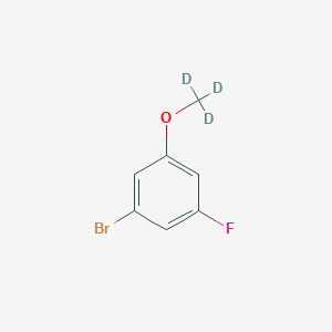 molecular formula C7H6BrFO B1452006 3-Fluoro-5-(methoxy-d3)-bromobenzene CAS No. 1185309-02-7