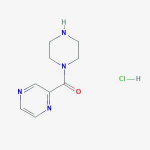 molecular formula C9H13ClN4O B1452008 Piperazin-1-yl(pyrazin-2-yl)methanone hydrochloride CAS No. 1185312-60-0