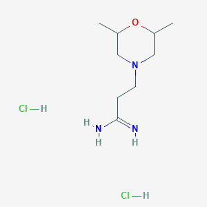 molecular formula C9H21Cl2N3O B1452014 3-(2,6-Dimethylmorpholin-4-yl)propanimidamide dihydrochloride CAS No. 1208701-93-2