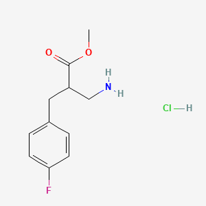 Methyl 3-amino-2-[(4-fluorophenyl)methyl]propanoate hydrochloride