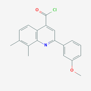 2-(3-Methoxyphenyl)-7,8-dimethylquinoline-4-carbonyl chloride