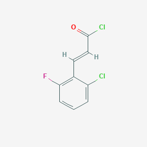 molecular formula C9H5Cl2FO B1452028 (2E)-3-(2-Chloro-6-fluorophenyl)acryloyl chloride CAS No. 1160261-55-1