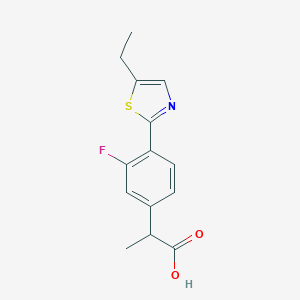 2-[4-(5-Ethylthiazol-2-yl)-3-fluorophenyl]propanoic acid