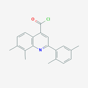 molecular formula C20H18ClNO B1452030 2-(2,5-Dimethylphenyl)-7,8-dimethylquinoline-4-carbonyl chloride CAS No. 1160261-26-6