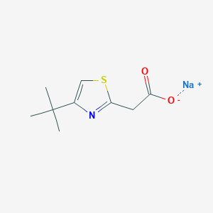 molecular formula C9H12NNaO2S B1452034 Sodium 2-(4-tert-butyl-1,3-thiazol-2-yl)acetate CAS No. 1221722-48-0
