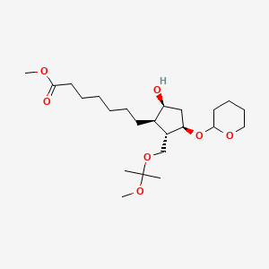 Methyl 7-((1R,2S,3R,5S)-5-hydroxy-2-(((2-methoxypropan-2-yl)oxy)methyl)-3-((tetrahydro-2H-pyran-2-yl)oxy)cyclopentyl)heptanoate