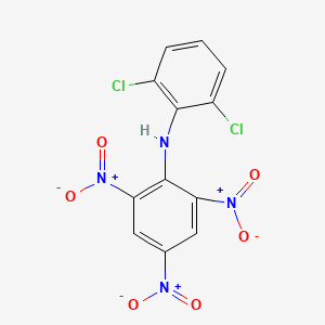 molecular formula C12H6Cl2N4O6 B14520380 N-(2,6-Dichlorophenyl)-2,4,6-trinitroaniline CAS No. 63033-88-5
