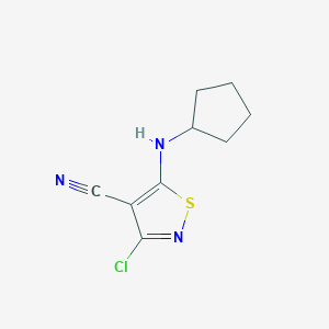 3-Chloro-5-(cyclopentylamino)-1,2-thiazole-4-carbonitrile