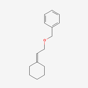 molecular formula C15H20O B14520489 [(2-Cyclohexylideneethoxy)methyl]benzene CAS No. 62456-50-2