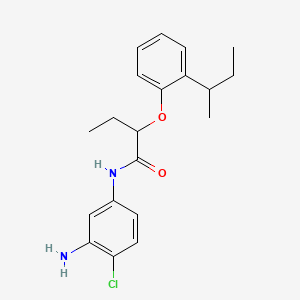 molecular formula C20H25ClN2O2 B1452057 N-(3-Amino-4-chlorophenyl)-2-[2-(sec-butyl)-phenoxy]butanamide CAS No. 1020054-76-5
