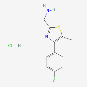[4-(4-Chlorophenyl)-5-methyl-1,3-thiazol-2-yl]methanamine hydrochloride