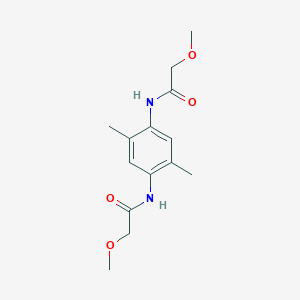 molecular formula C14H20N2O4 B145206 N,N'-(2,5-DIMETHYL-1,4-PHENYLENE)BIS-2-METHOXYACETAMIDE CAS No. 132724-25-5