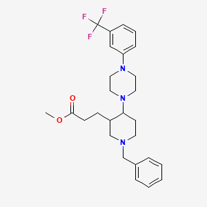 molecular formula C27H34F3N3O2 B1452063 Methyl 3-(1-benzyl-4-{4-[3-(trifluoromethyl)phenyl]piperazin-1-yl}piperidin-3-yl)propanoate CAS No. 1134331-53-5