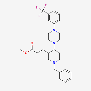 Methyl 3-(1-benzyl-4-{4-[3-(trifluoromethyl)phenyl]piperazin-1-yl}piperidin-3-yl)propanoate