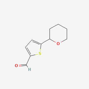 5-(Tetrahydro-2H-pyran-2-YL)thiophene-2-carbaldehyde