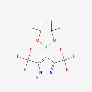 4-(4,4,5,5-Tetramethyl-1,3,2-dioxaborolan-2-yl)-3,5-bis(trifluoromethyl)-1H-pyrazole