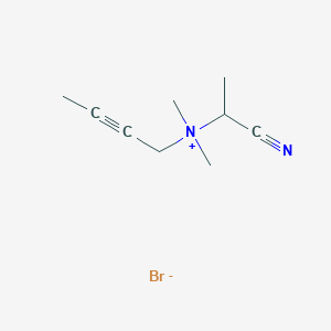 molecular formula C9H15BrN2 B14520797 N-(1-Cyanoethyl)-N,N-dimethylbut-2-yn-1-aminium bromide CAS No. 62737-43-3