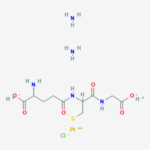 molecular formula C10H22ClN5O6PtS B145208 Diamminechloro(glutathionato-S)platinum(II) CAS No. 128353-81-1