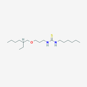 molecular formula C18H38N2OS B14520821 N-{3-[(2-Ethylhexyl)oxy]propyl}-N'-hexylthiourea CAS No. 62552-01-6