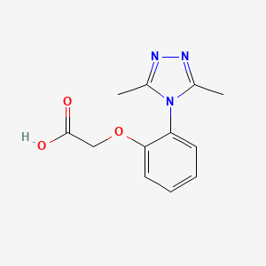 molecular formula C12H13N3O3 B1452085 [2-(3,5-Dimethyl-[1,2,4]triazol-4-yl)-phenoxy]-acetic acid CAS No. 1019111-23-9