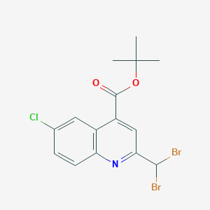 Tert-butyl 6-chloro-2-(dibromomethyl)quinoline-4-carboxylate