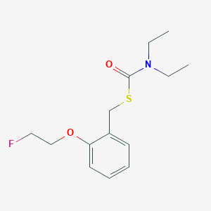 molecular formula C14H20FNO2S B14520899 S-{[2-(2-Fluoroethoxy)phenyl]methyl} diethylcarbamothioate CAS No. 62466-45-9