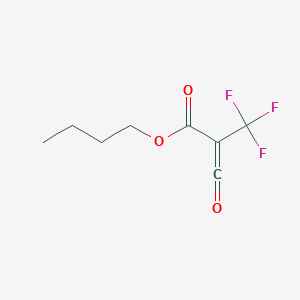 molecular formula C8H9F3O3 B14520948 Butyl 3-oxo-2-(trifluoromethyl)prop-2-enoate CAS No. 62935-35-7