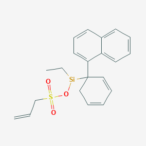 molecular formula C21H23O3SSi B14520953 Ethyl[1-(naphthalen-1-yl)cyclohexa-2,4-dien-1-yl][(prop-2-ene-1-sulfonyl)oxy]silyl CAS No. 62381-57-1