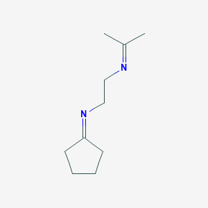 molecular formula C10H18N2 B14520971 N-{2-[(Propan-2-ylidene)amino]ethyl}cyclopentanimine CAS No. 62730-86-3