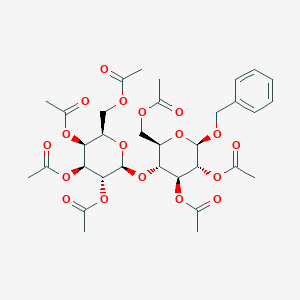 molecular formula C33H42O18 B014521 [(2R,3R,4S,5R,6R)-4,5-diacetyloxy-6-phenylmethoxy-3-[(2S,3R,4S,5S,6R)-3,4,5-triacetyloxy-6-(acetyloxymethyl)oxan-2-yl]oxyoxan-2-yl]methyl acetate CAS No. 67310-53-6