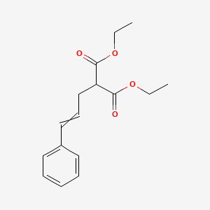 molecular formula C16H20O4 B14521010 Diethyl (3-phenylprop-2-en-1-yl)propanedioate CAS No. 63082-55-3
