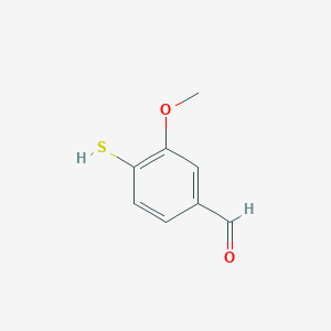 molecular formula C8H8O2S B1452106 3-Methoxy-4-sulfanylbenzaldehyde CAS No. 96495-18-0