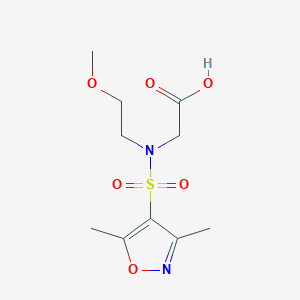 molecular formula C10H16N2O6S B1452111 2-(N-(2-Methoxyethyl)-3,5-dimethylisoxazole-4-sulfonamido)acetic acid CAS No. 1033194-58-9