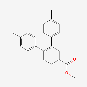 molecular formula C22H24O2 B14521125 Methyl 3,4-bis(4-methylphenyl)cyclohex-3-ene-1-carboxylate CAS No. 62544-08-5