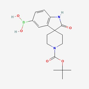 molecular formula C17H23BN2O5 B1452113 1'-(Tert-butoxycarbonyl)-2-oxospiro[indoline-3,4'-piperidine]-5-ylboronic acid CAS No. 1246372-96-2