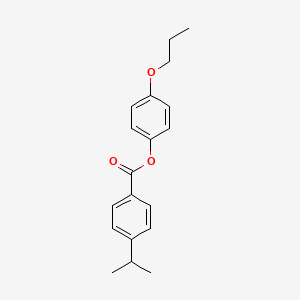 molecular formula C19H22O3 B14521133 4-Propoxyphenyl 4-(propan-2-yl)benzoate CAS No. 62716-89-6