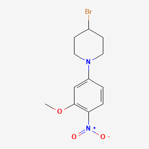 4-Bromo-1-(3-methoxy-4-nitrophenyl)piperidine